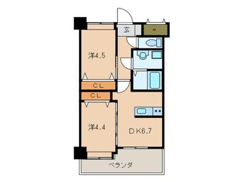 間取図 ガーデンコート門司駅前