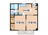 クリスィーム長野 2DKの間取り