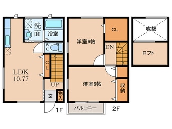間取図 アビオン空港前Ｂ