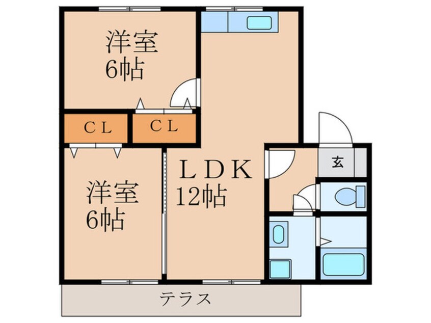 間取図 セジュ－ルひろかわＤ棟