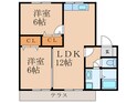 セジュ－ルひろかわＤ棟の間取図