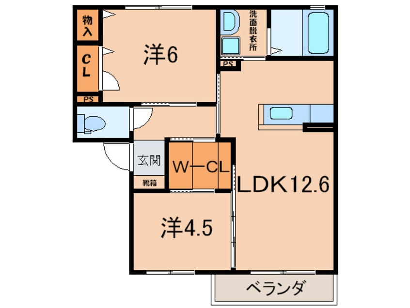 間取図 クラヴィエ赤坂Ｂ