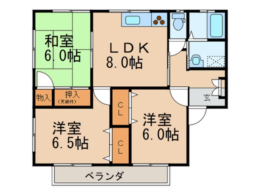 間取図 ウインド・イチキＡ
