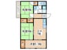 竹田コーポ 3DKの間取り