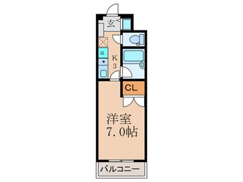 間取図 コンフォ－ト若園