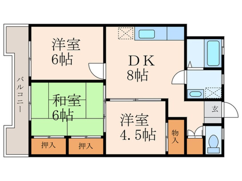 間取図 アルテハイム小倉大手町