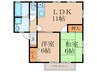 ウイングコート秋松 2LDKの間取り