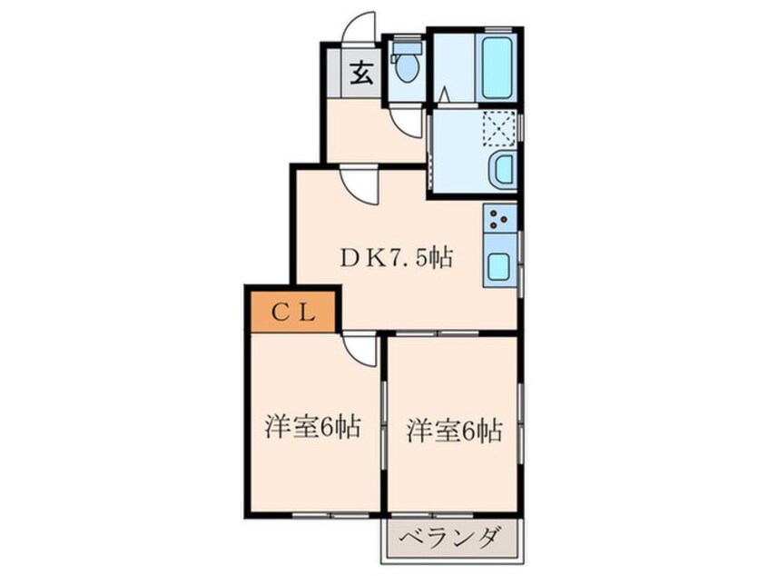 間取図 正建ハイツ二東