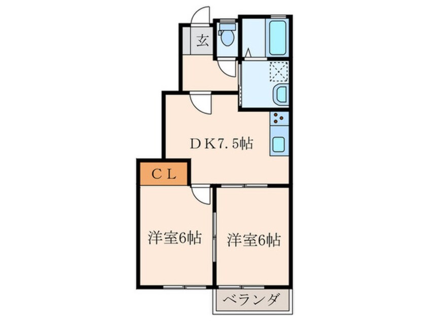 間取図 正建ハイツ二東