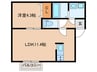 クレオン姪浜弐番館 1LDKの間取り