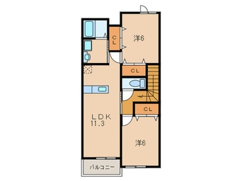 間取図 サンリットヒル赤坂　Ｂ棟
