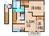 セジュールS・A 2LDKの間取り