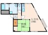 スオウ木町 1LDKの間取り
