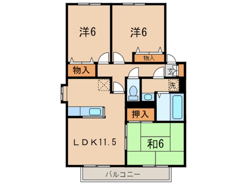 間取図 ルネッサンス大里Ｃ棟