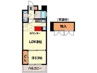 間取図 エステ－ト・モア・天神サクセス