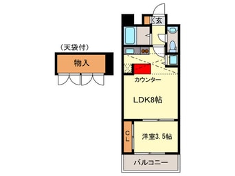 間取図 エステ－ト・モア・天神サクセス