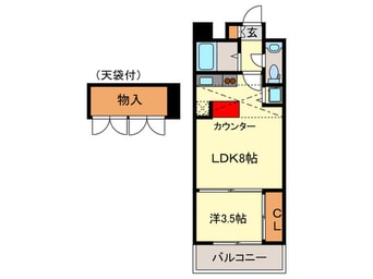 間取図 エステ－ト・モア・天神サクセス
