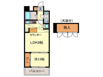 間取図 エステ－ト・モア・天神サクセス