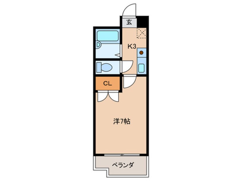 間取図 日神パレステ－ジ九工大(602)