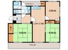 フリーヒルズマンション 3LDKの間取り