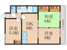 ニューサンリバー小倉 3DKの間取り