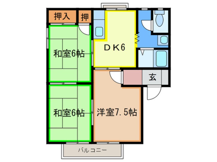 間取図 サンセール通谷