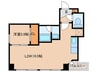 プランタン鴨池 1LDKの間取り