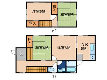 間取図 上新入貸家