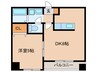 サンスマイル 1DKの間取り