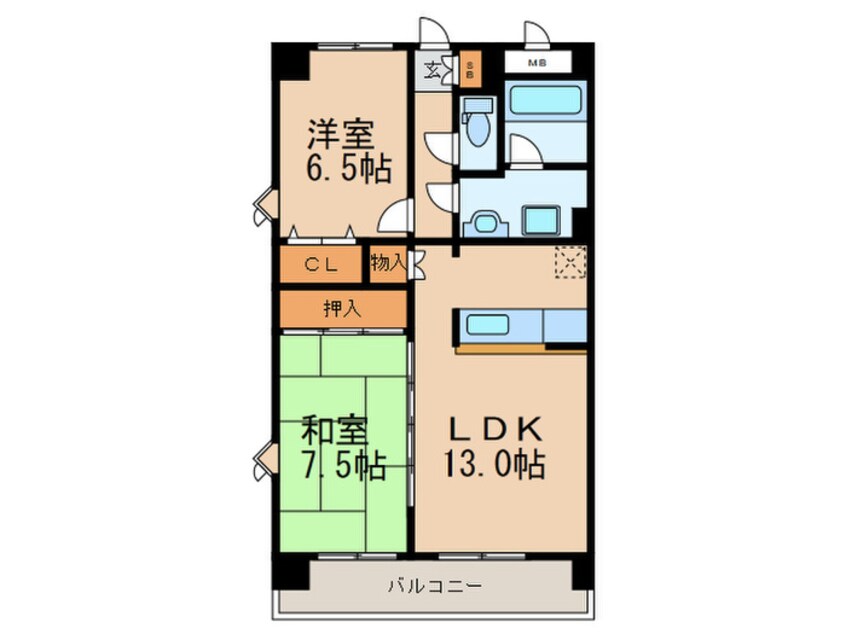 間取図 パークサイド土井南