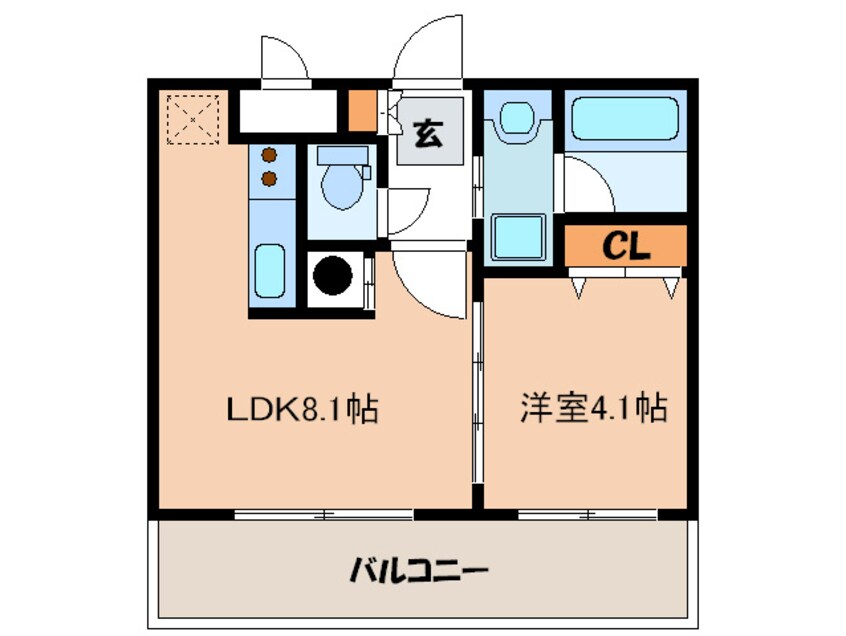 間取図 アクタス天神北(805)