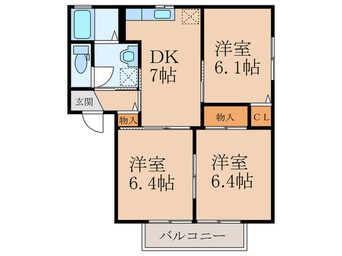 間取図 インフィオ－レ芦田Ｂ棟