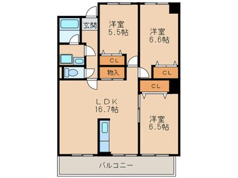 間取図 サンコーポ井尻