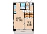 イーストＵコート 1LDKの間取り