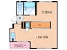 アルモール和白 1LDKの間取り