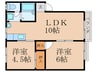 パープルハイツ 2LDKの間取り
