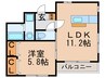 ローズヴィラ諏訪野 1LDKの間取り