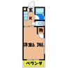 長尾グローリー 1Kの間取り