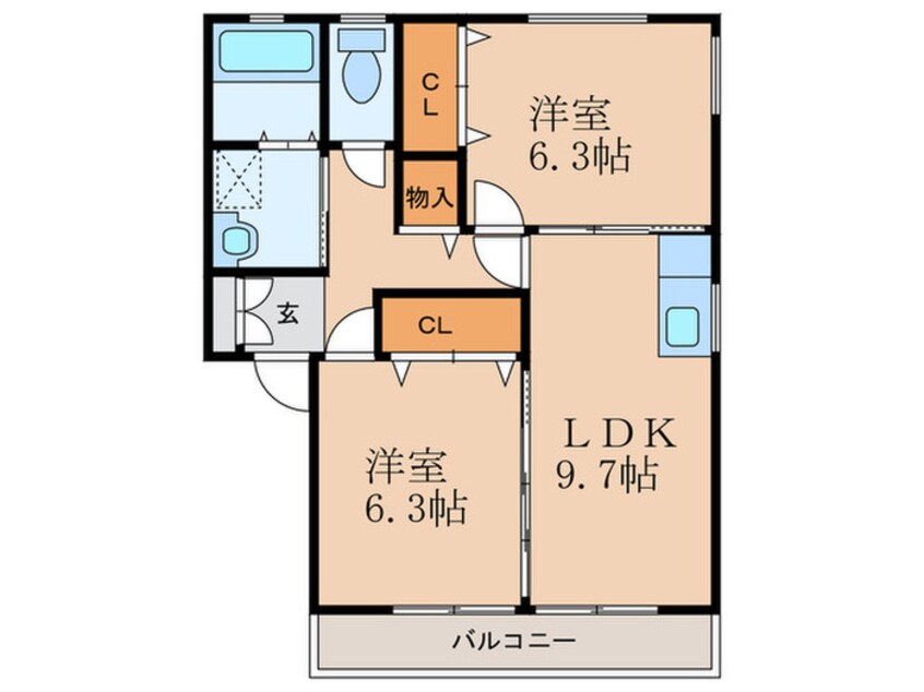 間取図 アルシオネＹＵＫＵＨＡＳＨＩⅠ