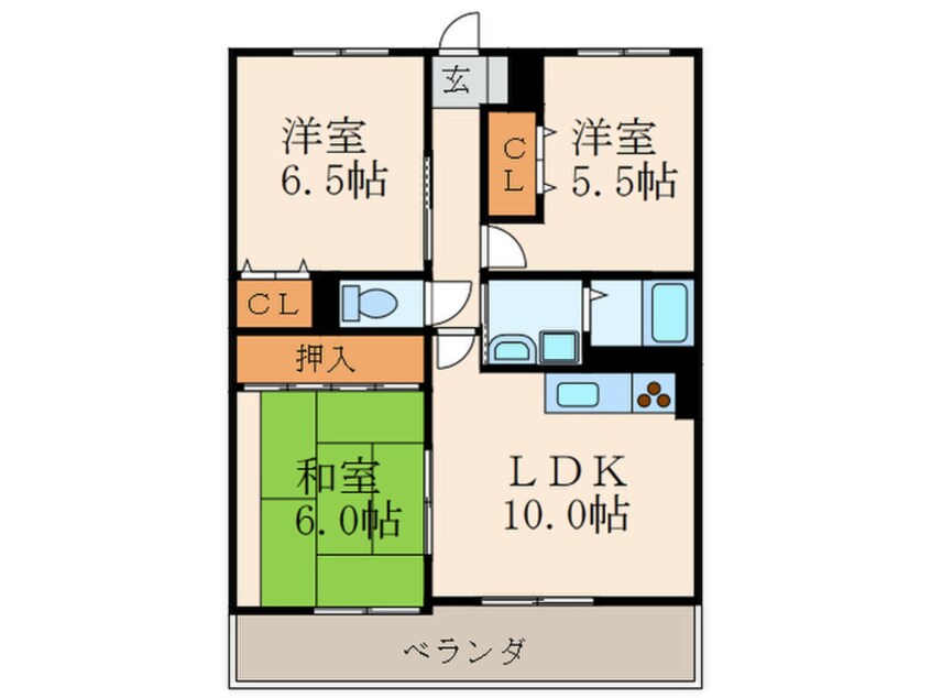 間取図 ラ・ヴィ嵐山