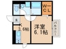 Carnelian　穴生 1Kの間取り