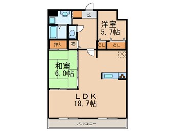 間取図 パロス美野島（４Ｆ－１４Ｆ）