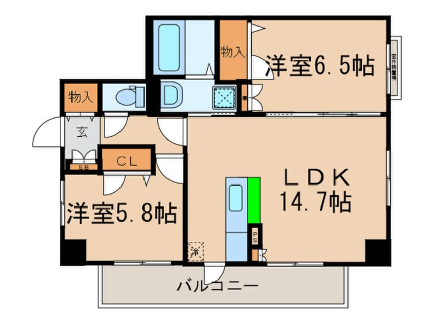 間取図 ローズガーデン室見