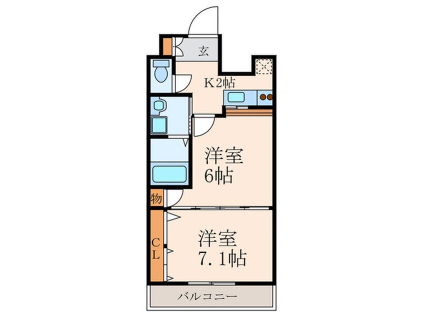 間取図 No65ｸﾛｯｼﾝｸﾞﾀﾜ-ORIENT BLD