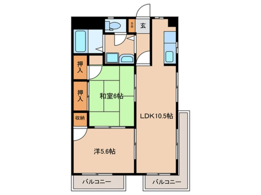 間取図 Ｍハイツ