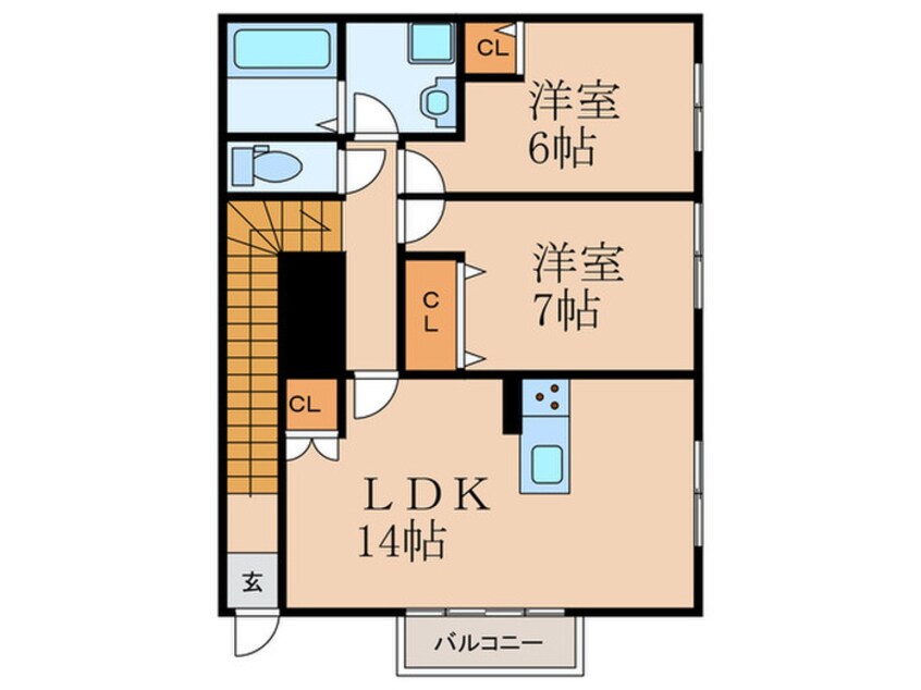 間取図 プチメゾン茶屋町公園