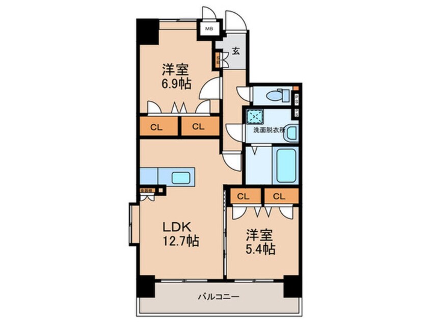間取図 ルシール筑紫通り