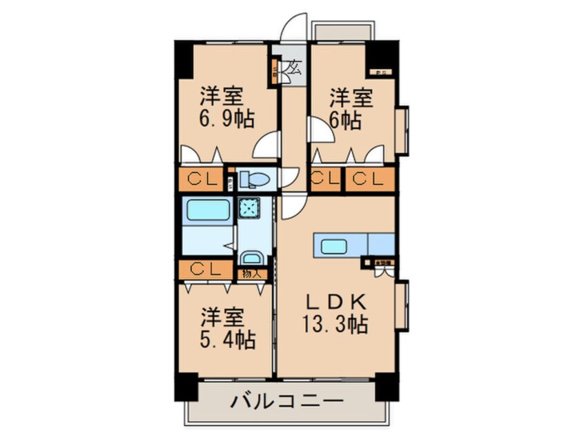 間取図 ルシール筑紫通り