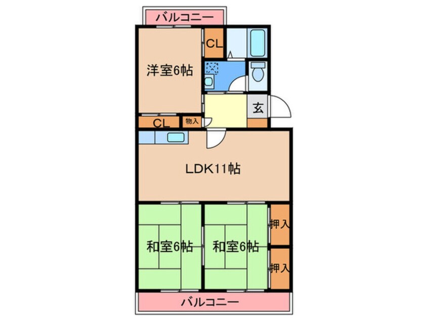 間取図 パ－クハイツ８８