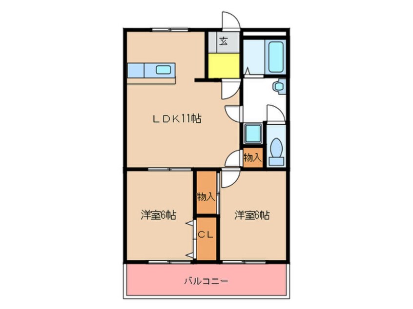 間取図 コンダクトヴィレッジ和白North